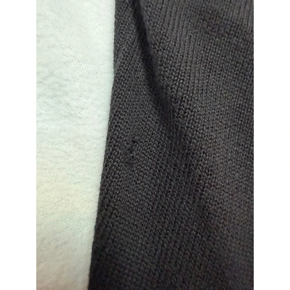 Sideeffects vintage Womens XL Black Open Front Cardigan Shawl Collar Pocket